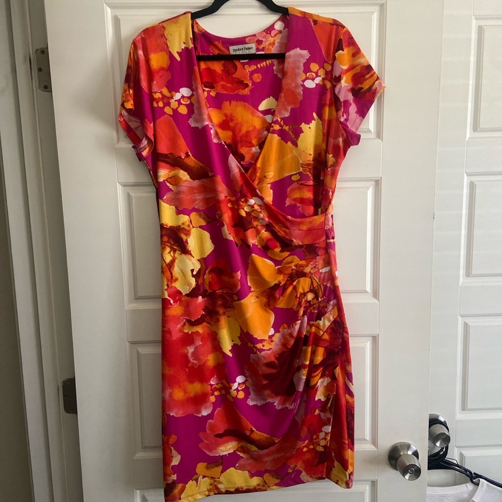 Spring Floral Wrap Dress